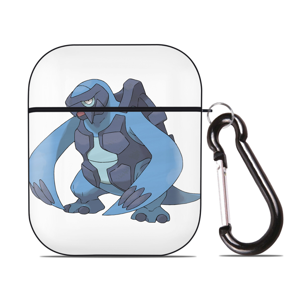 （画像用） ポケットモンスター Pokémon AirPods 第2世代保護ケース ハードシェル ブラック 耐衝撃・防指紋・カラビナ付き