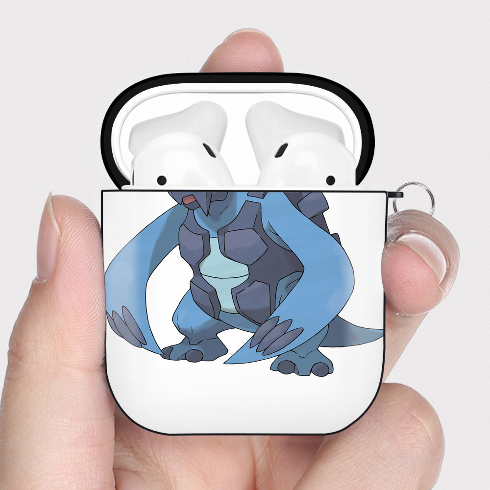 （画像用） ポケットモンスター Pokémon AirPods 第2世代保護ケース ハードシェル ブラック 耐衝撃・防指紋・カラビナ付き
