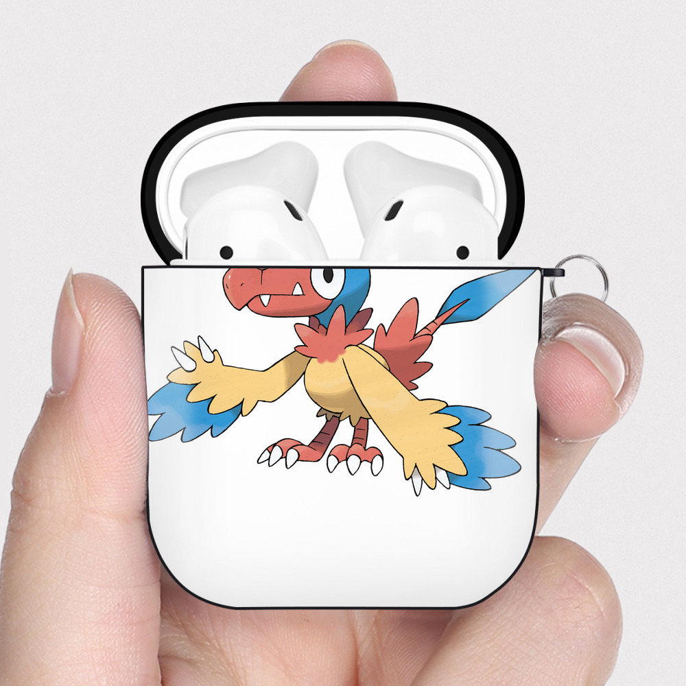 （画像用） ポケットモンスター Pokémon AirPods 第2世代保護ケース ハードシェル ブラック 耐衝撃・防指紋・カラビナ付き