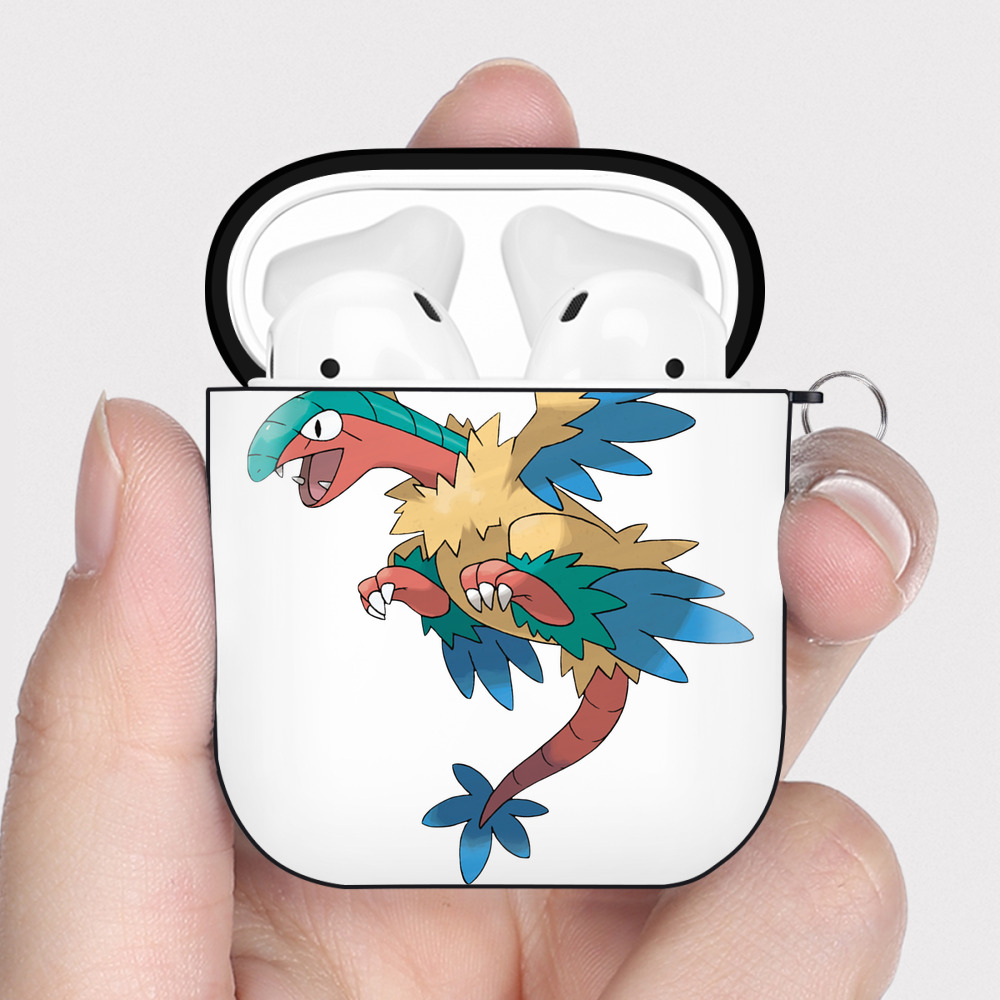 （画像用） ポケットモンスター Pokémon AirPods 第2世代保護ケース ハードシェル ブラック 耐衝撃・防指紋・カラビナ付き