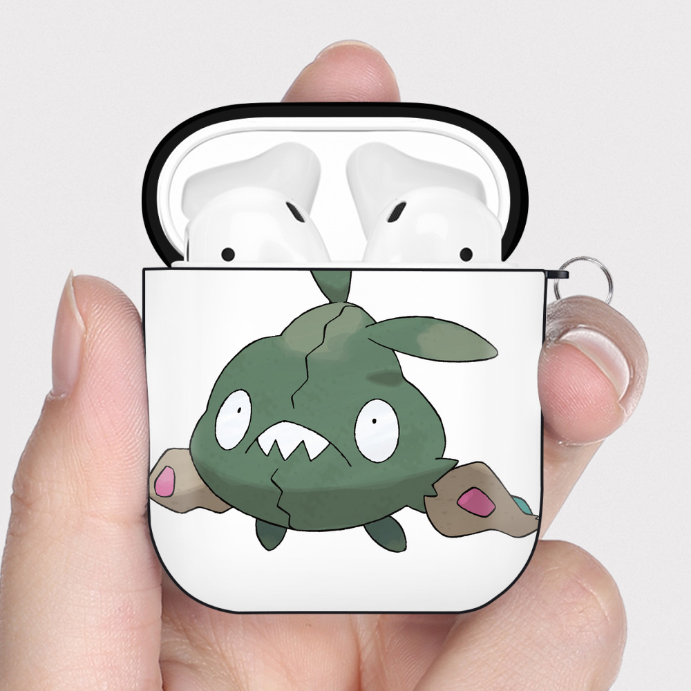 （画像用） ポケットモンスター Pokémon AirPods 第2世代保護ケース ハードシェル ブラック 耐衝撃・防指紋・カラビナ付き
