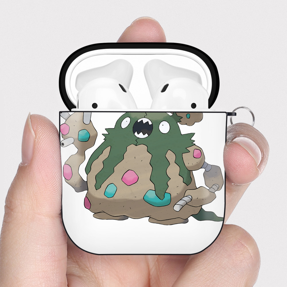 （画像用） ポケットモンスター Pokémon AirPods 第2世代保護ケース ハードシェル ブラック 耐衝撃・防指紋・カラビナ付き