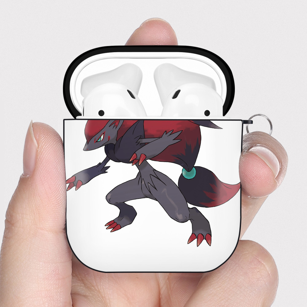 （画像用） ポケットモンスター Pokémon AirPods 第2世代保護ケース ハードシェル ブラック 耐衝撃・防指紋・カラビナ付き
