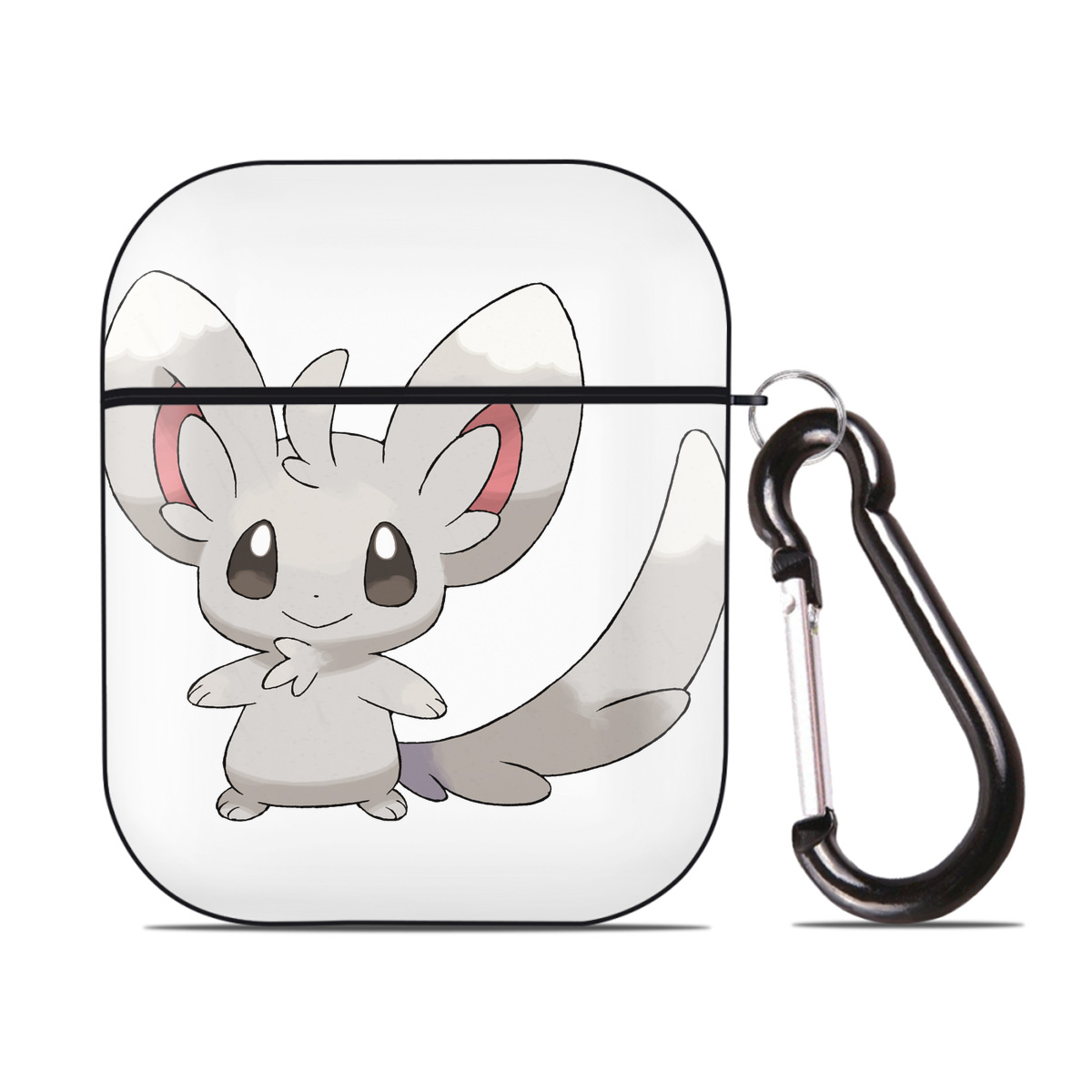 （画像用） ポケットモンスター Pokémon AirPods 第2世代保護ケース ハードシェル ブラック 耐衝撃・防指紋・カラビナ付き