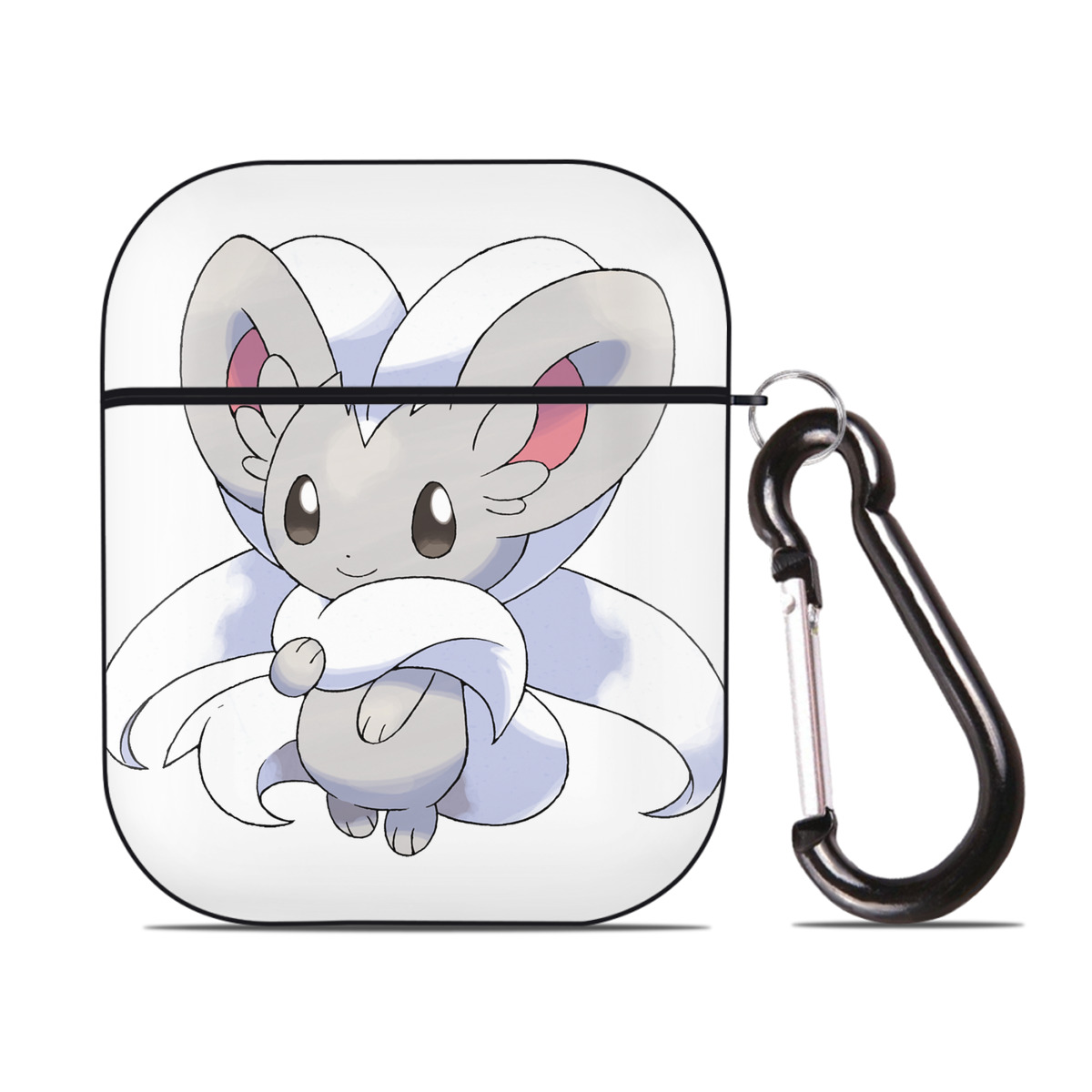 （画像用） ポケットモンスター Pokémon AirPods 第2世代保護ケース ハードシェル ブラック 耐衝撃・防指紋・カラビナ付き
