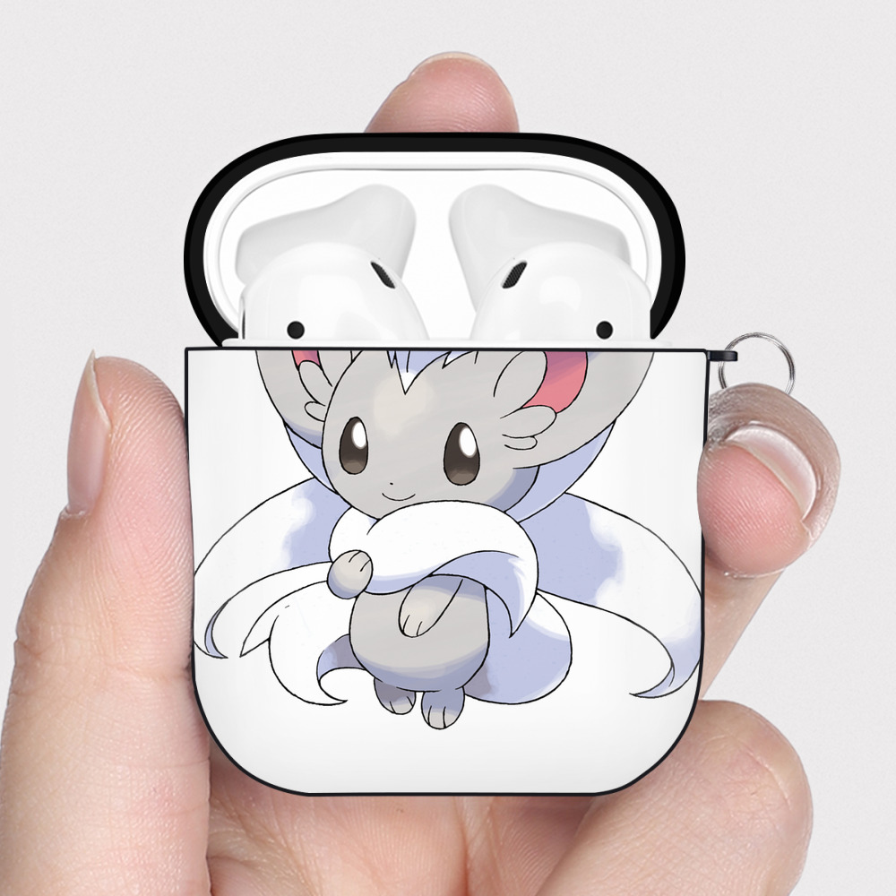 （画像用） ポケットモンスター Pokémon AirPods 第2世代保護ケース ハードシェル ブラック 耐衝撃・防指紋・カラビナ付き