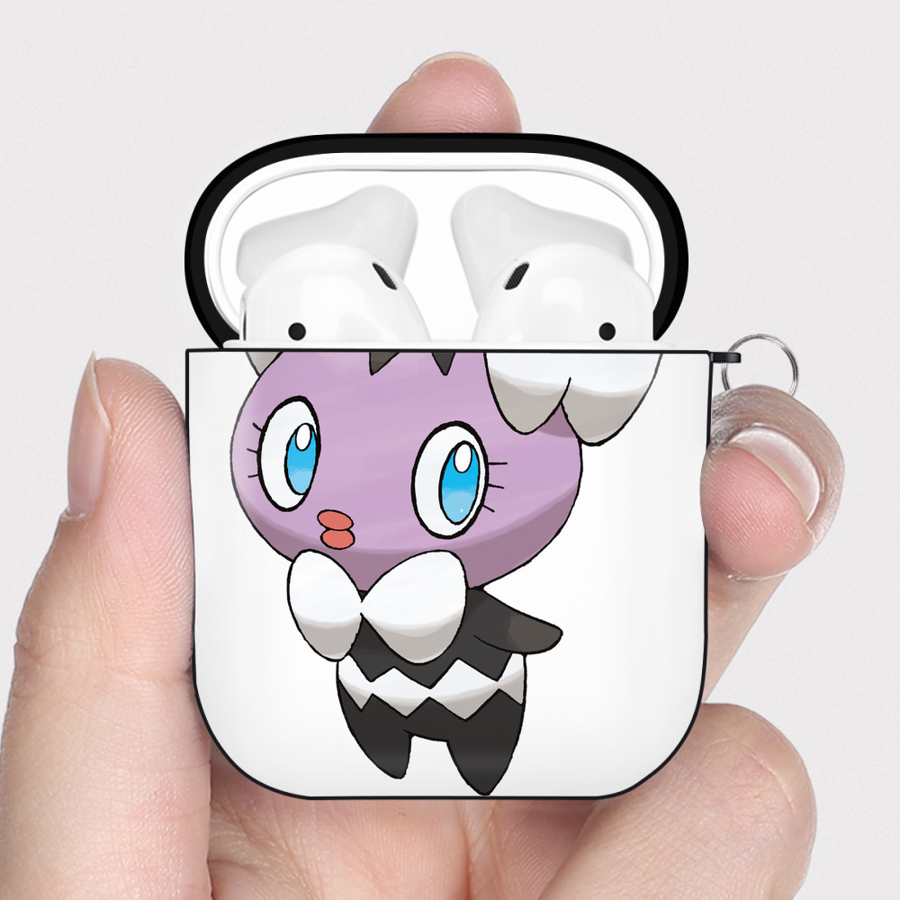 （画像用） ポケットモンスター Pokémon AirPods 第2世代保護ケース ハードシェル ブラック 耐衝撃・防指紋・カラビナ付き