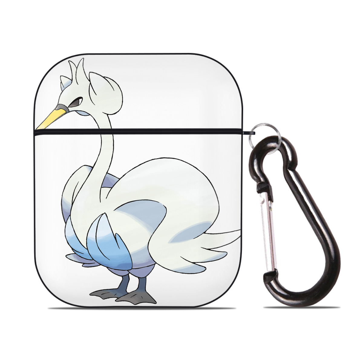 （画像用） ポケットモンスター Pokémon AirPods 第2世代保護ケース ハードシェル ブラック 耐衝撃・防指紋・カラビナ付き