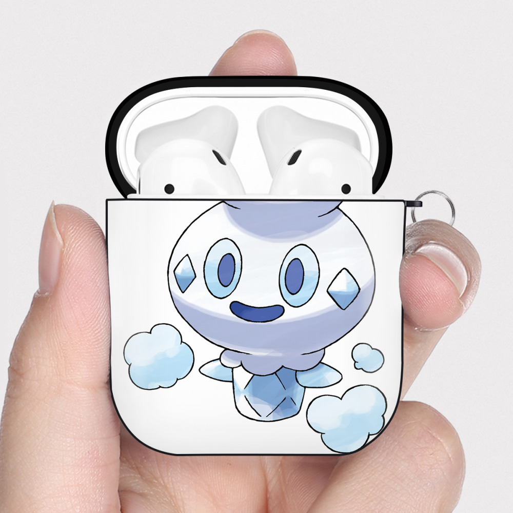 （画像用） ポケットモンスター Pokémon AirPods 第2世代保護ケース ハードシェル ブラック 耐衝撃・防指紋・カラビナ付き