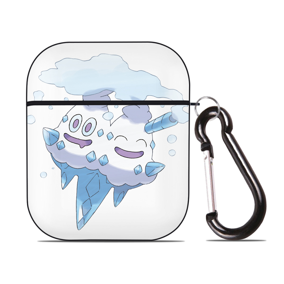 （画像用） ポケットモンスター Pokémon AirPods 第2世代保護ケース ハードシェル ブラック 耐衝撃・防指紋・カラビナ付き