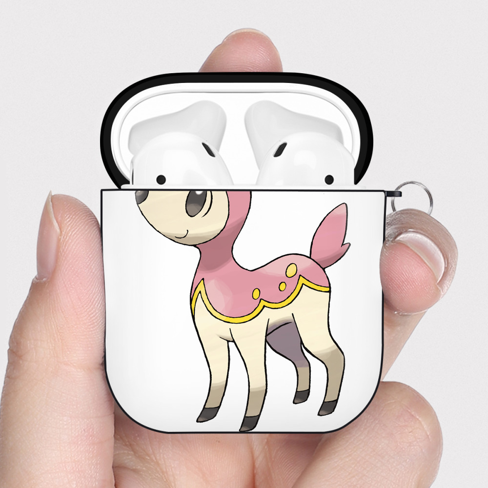 （画像用） ポケットモンスター Pokémon AirPods 第2世代保護ケース ハードシェル ブラック 耐衝撃・防指紋・カラビナ付き