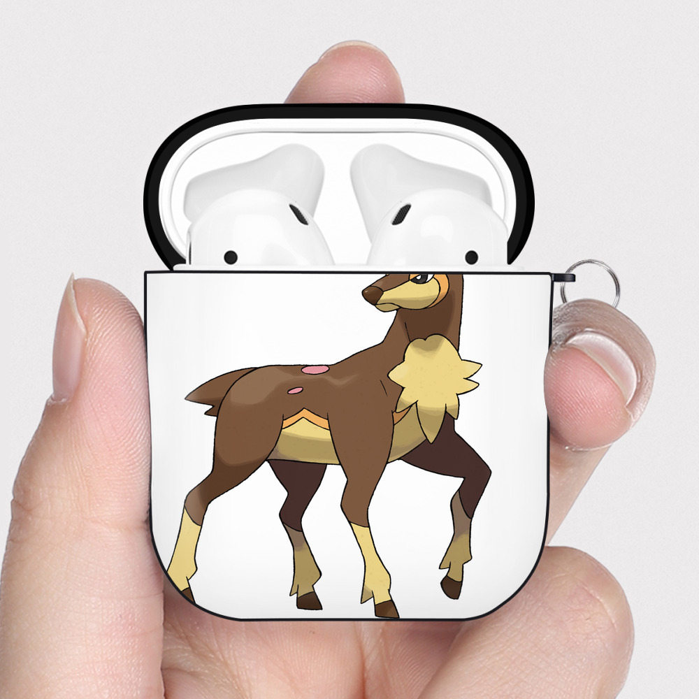 （画像用） ポケットモンスター Pokémon AirPods 第2世代保護ケース ハードシェル ブラック 耐衝撃・防指紋・カラビナ付き