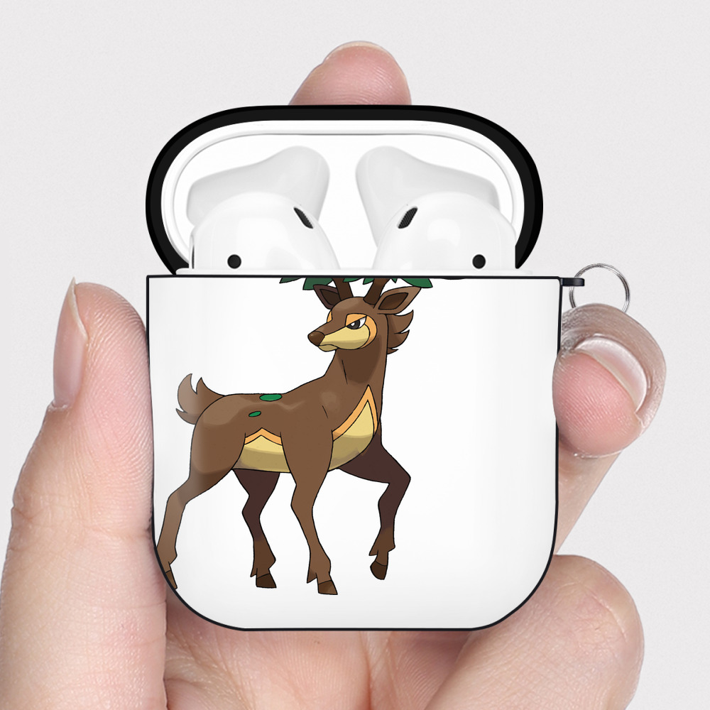（画像用） ポケットモンスター Pokémon AirPods 第2世代保護ケース ハードシェル ブラック 耐衝撃・防指紋・カラビナ付き
