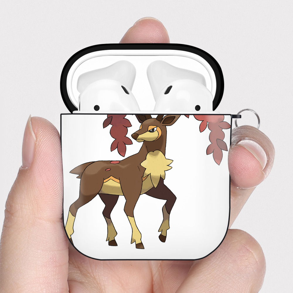（画像用） ポケットモンスター Pokémon AirPods 第2世代保護ケース ハードシェル ブラック 耐衝撃・防指紋・カラビナ付き