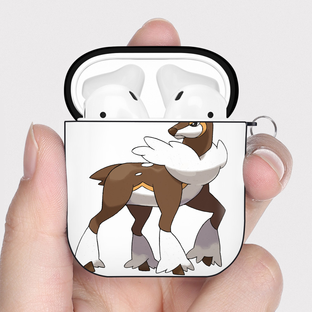 （画像用） ポケットモンスター Pokémon AirPods 第2世代保護ケース ハードシェル ブラック 耐衝撃・防指紋・カラビナ付き