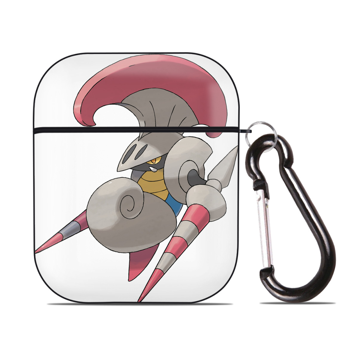（画像用） ポケットモンスター Pokémon AirPods 第2世代保護ケース ハードシェル ブラック 耐衝撃・防指紋・カラビナ付き