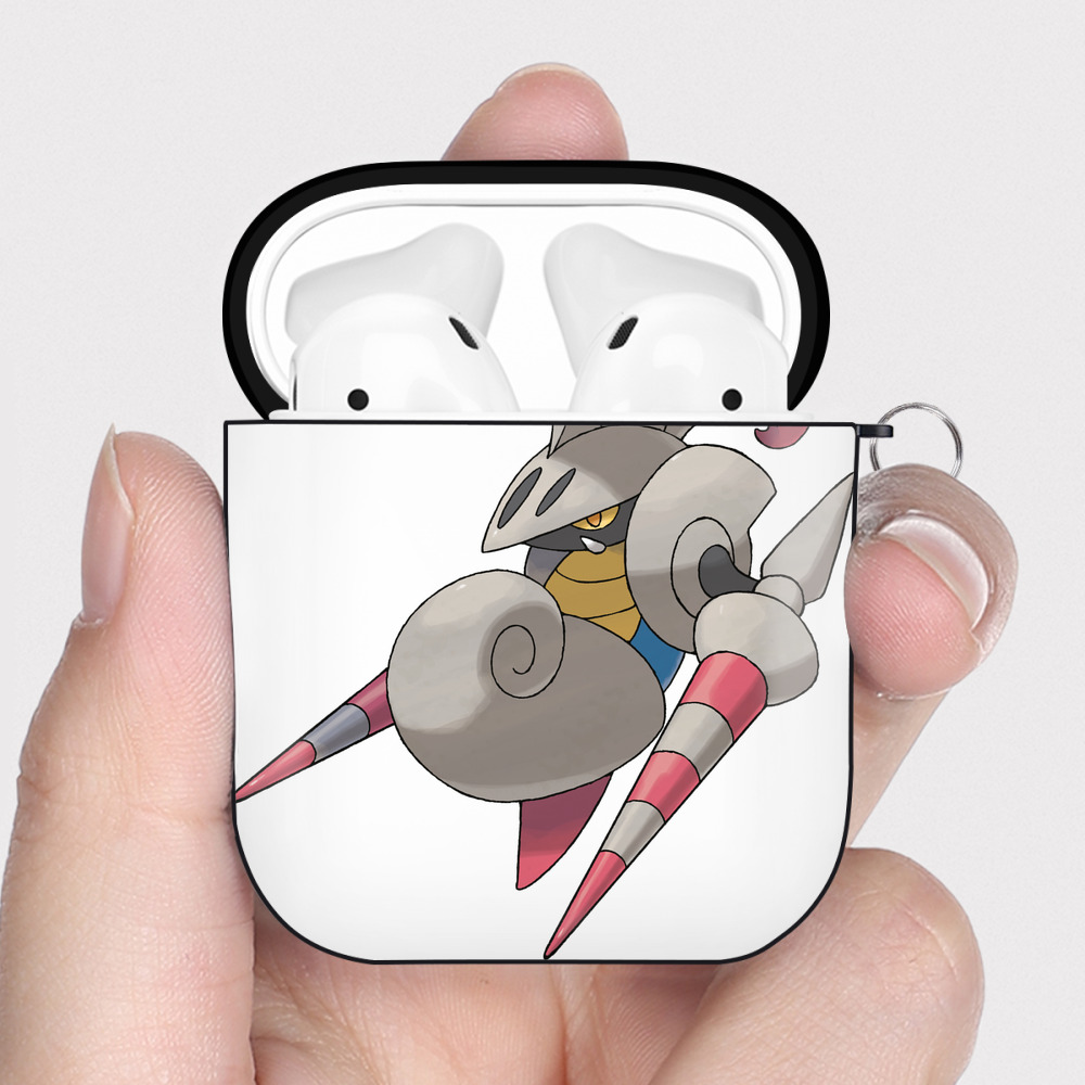 （画像用） ポケットモンスター Pokémon AirPods 第2世代保護ケース ハードシェル ブラック 耐衝撃・防指紋・カラビナ付き
