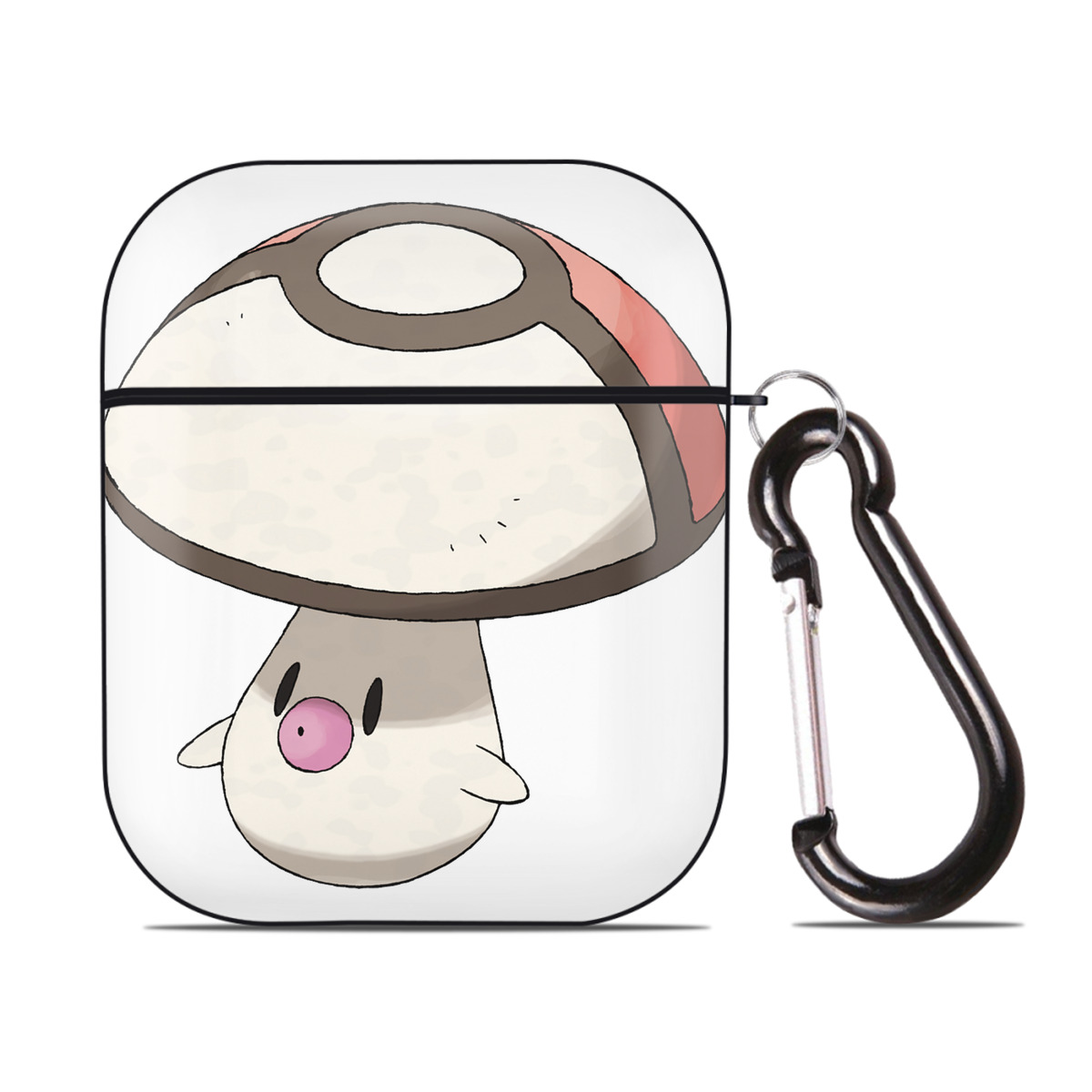 （画像用） ポケットモンスター Pokémon AirPods 第2世代保護ケース ハードシェル ブラック 耐衝撃・防指紋・カラビナ付き
