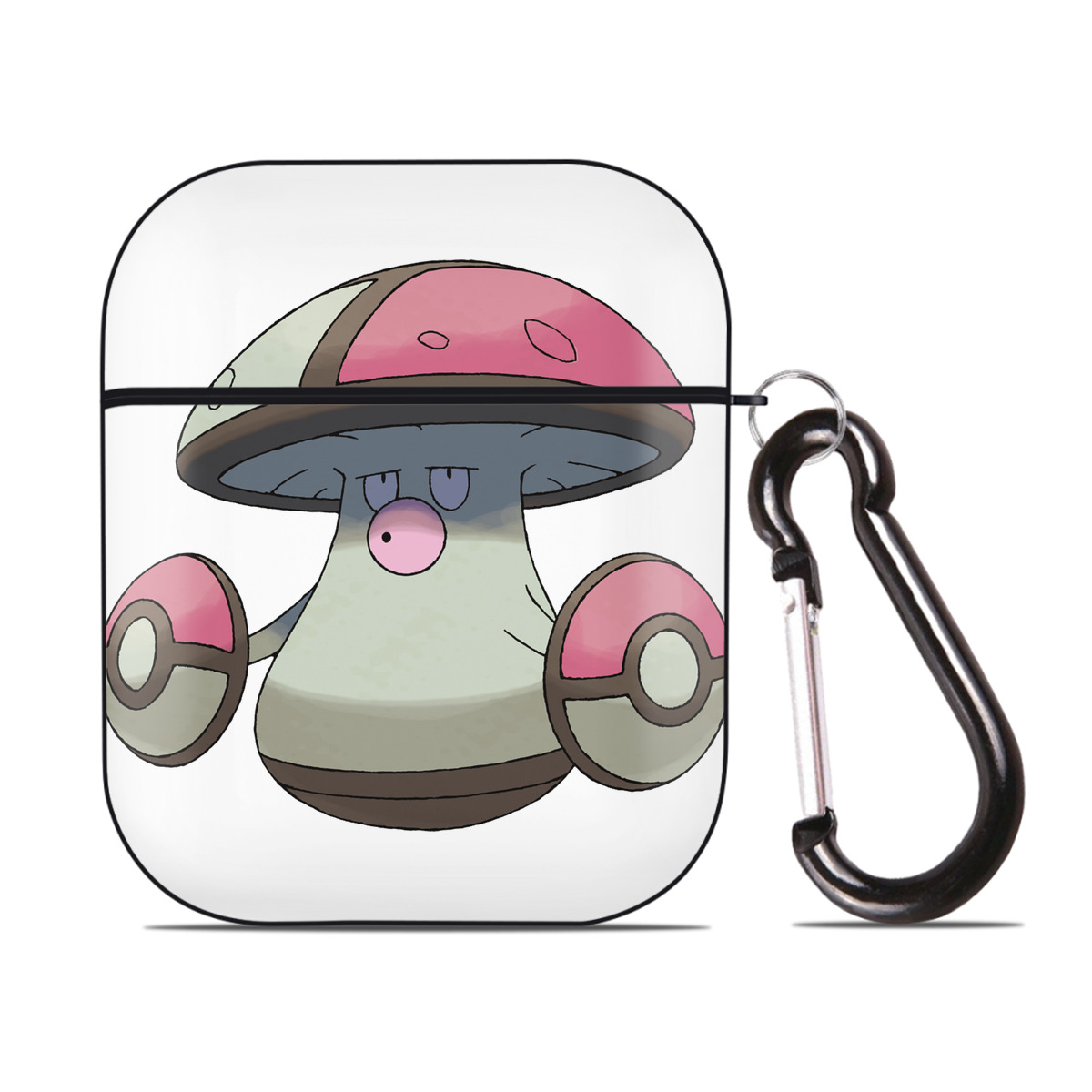 （画像用） ポケットモンスター Pokémon AirPods 第2世代保護ケース ハードシェル ブラック 耐衝撃・防指紋・カラビナ付き