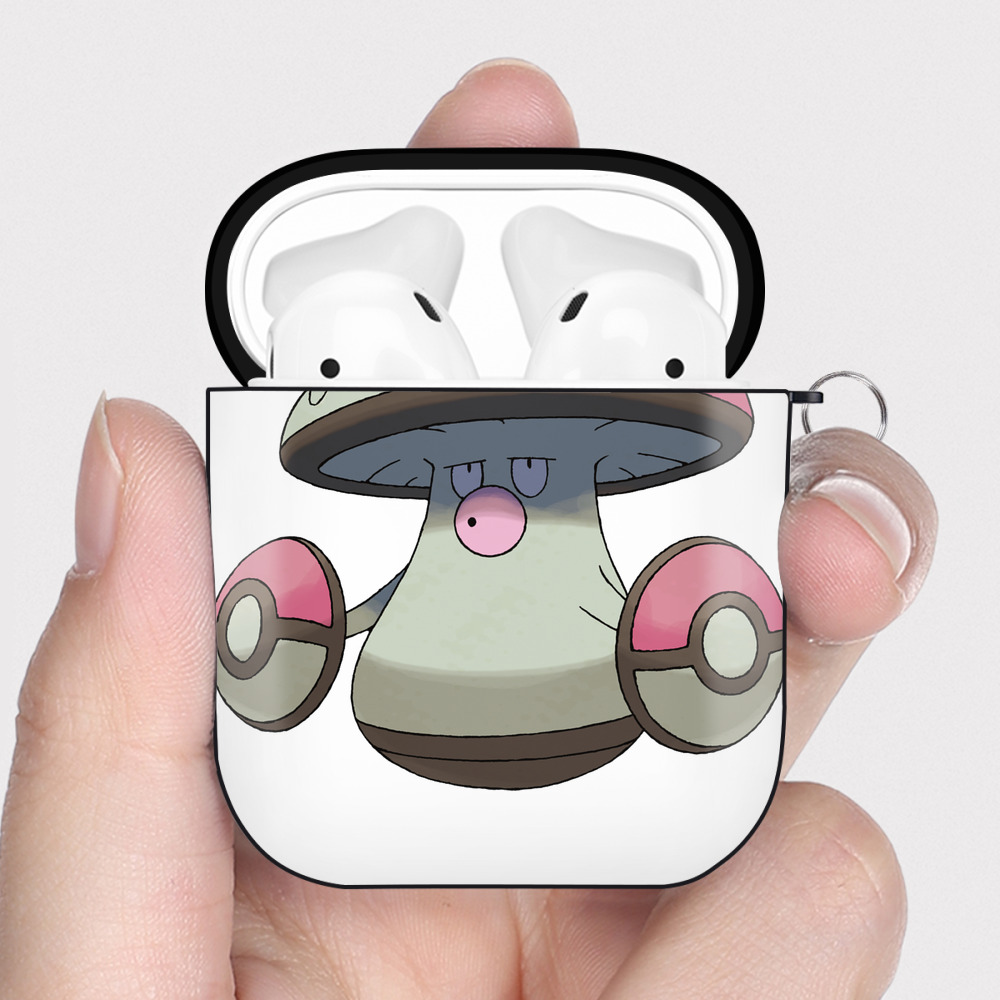 （画像用） ポケットモンスター Pokémon AirPods 第2世代保護ケース ハードシェル ブラック 耐衝撃・防指紋・カラビナ付き