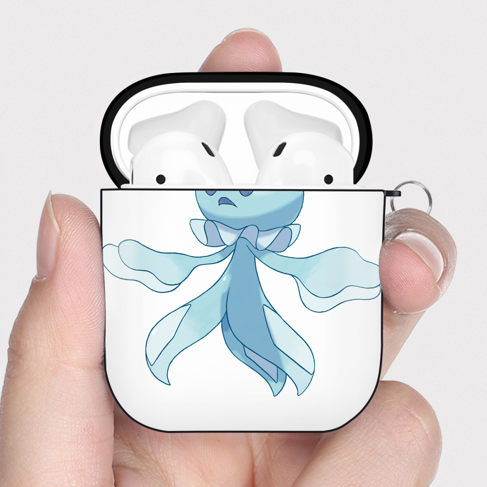 （画像用） ポケットモンスター Pokémon AirPods 第2世代保護ケース ハードシェル ブラック 耐衝撃・防指紋・カラビナ付き