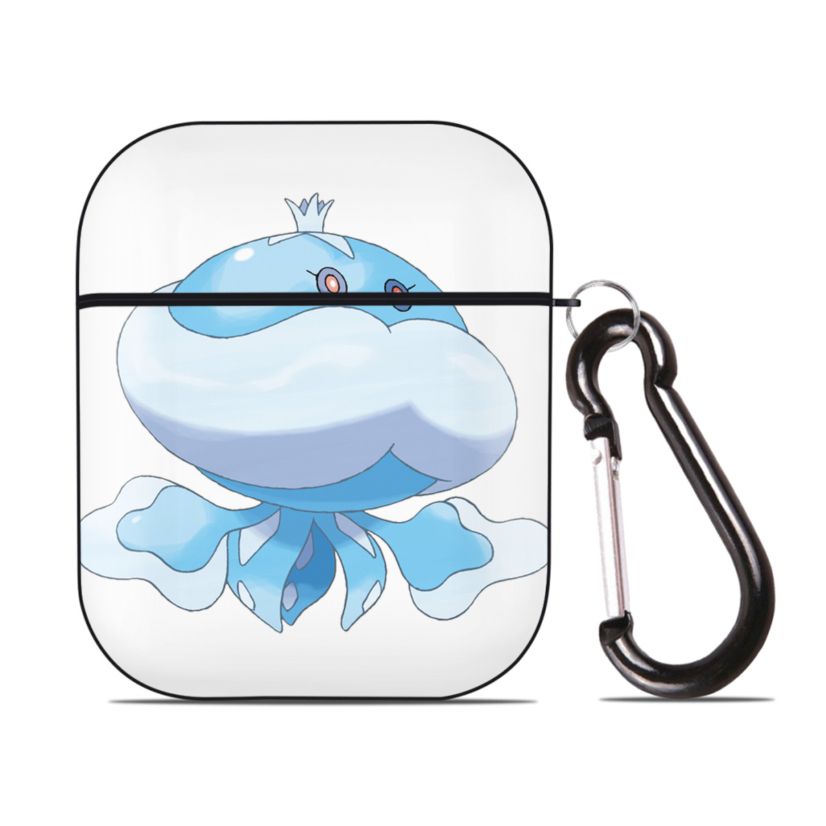 （画像用） ポケットモンスター Pokémon AirPods 第2世代保護ケース ハードシェル ブラック 耐衝撃・防指紋・カラビナ付き