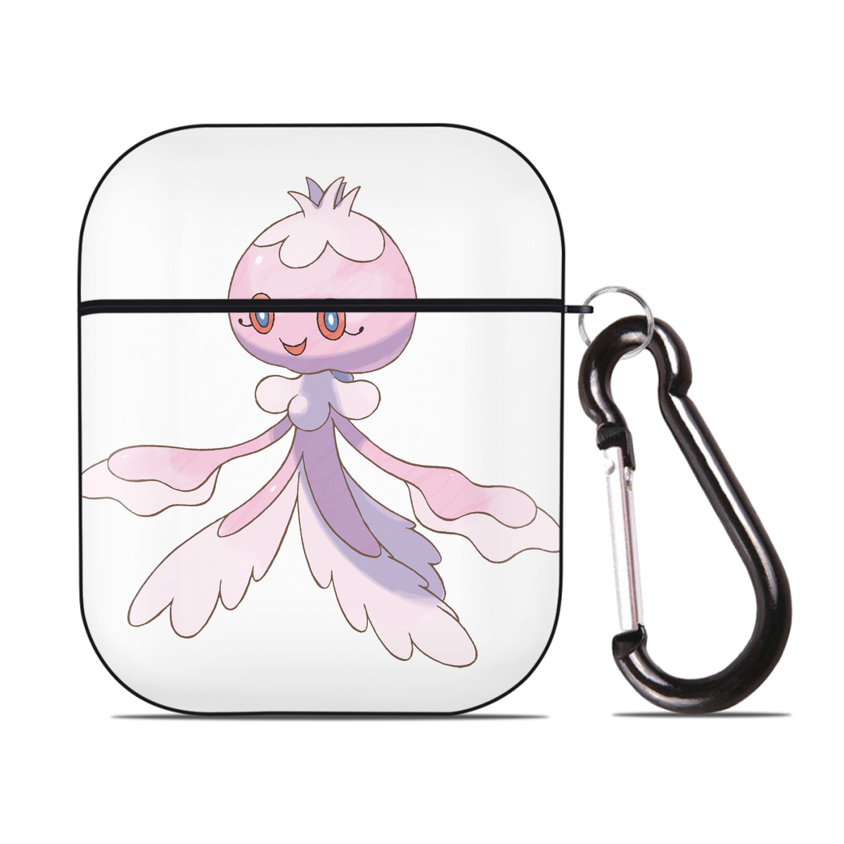 （画像用） ポケットモンスター Pokémon AirPods 第2世代保護ケース ハードシェル ブラック 耐衝撃・防指紋・カラビナ付き
