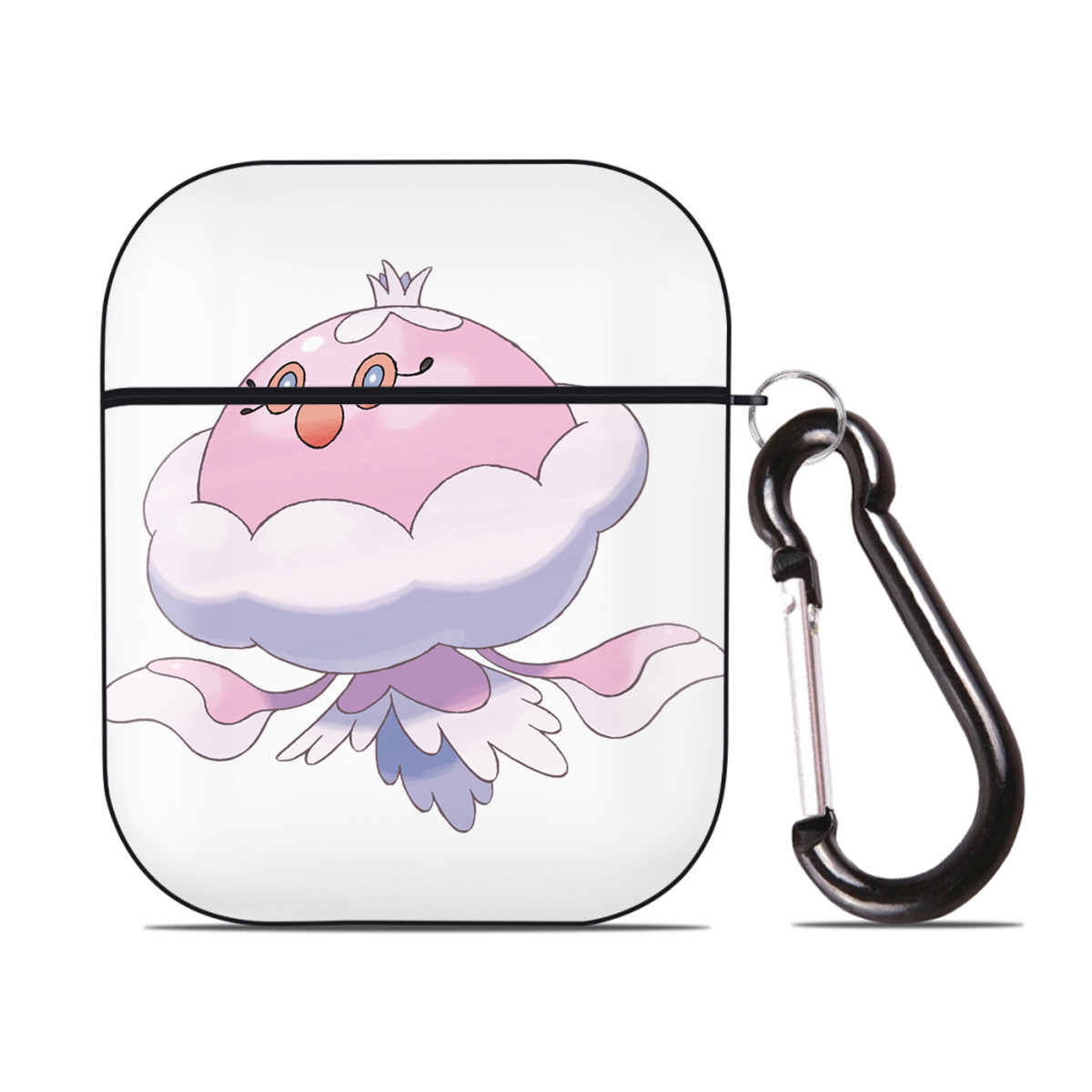 （画像用） ポケットモンスター Pokémon AirPods 第2世代保護ケース ハードシェル ブラック 耐衝撃・防指紋・カラビナ付き