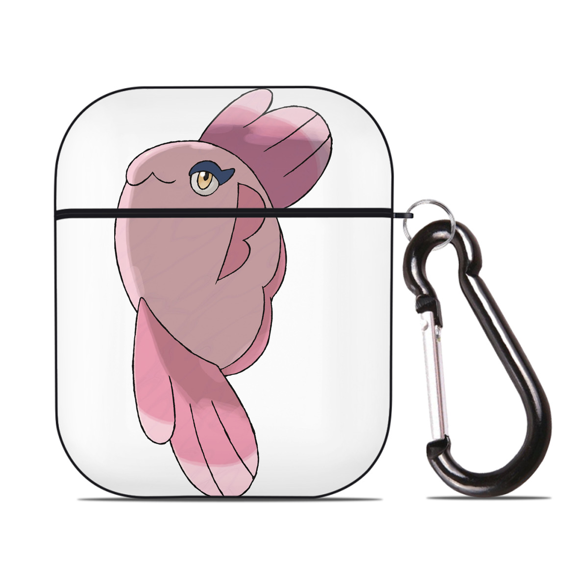（画像用） ポケットモンスター Pokémon AirPods 第2世代保護ケース ハードシェル ブラック 耐衝撃・防指紋・カラビナ付き