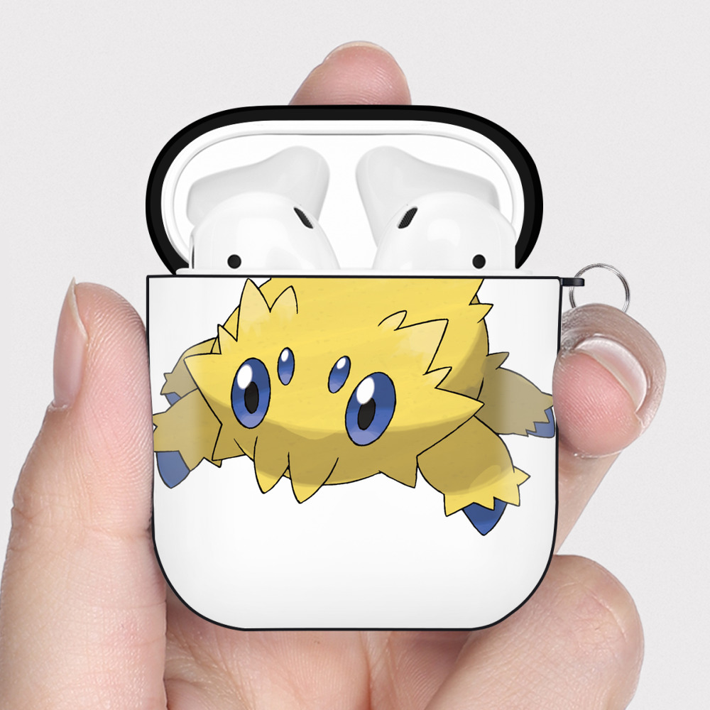 （画像用） ポケットモンスター Pokémon AirPods 第2世代保護ケース ハードシェル ブラック 耐衝撃・防指紋・カラビナ付き