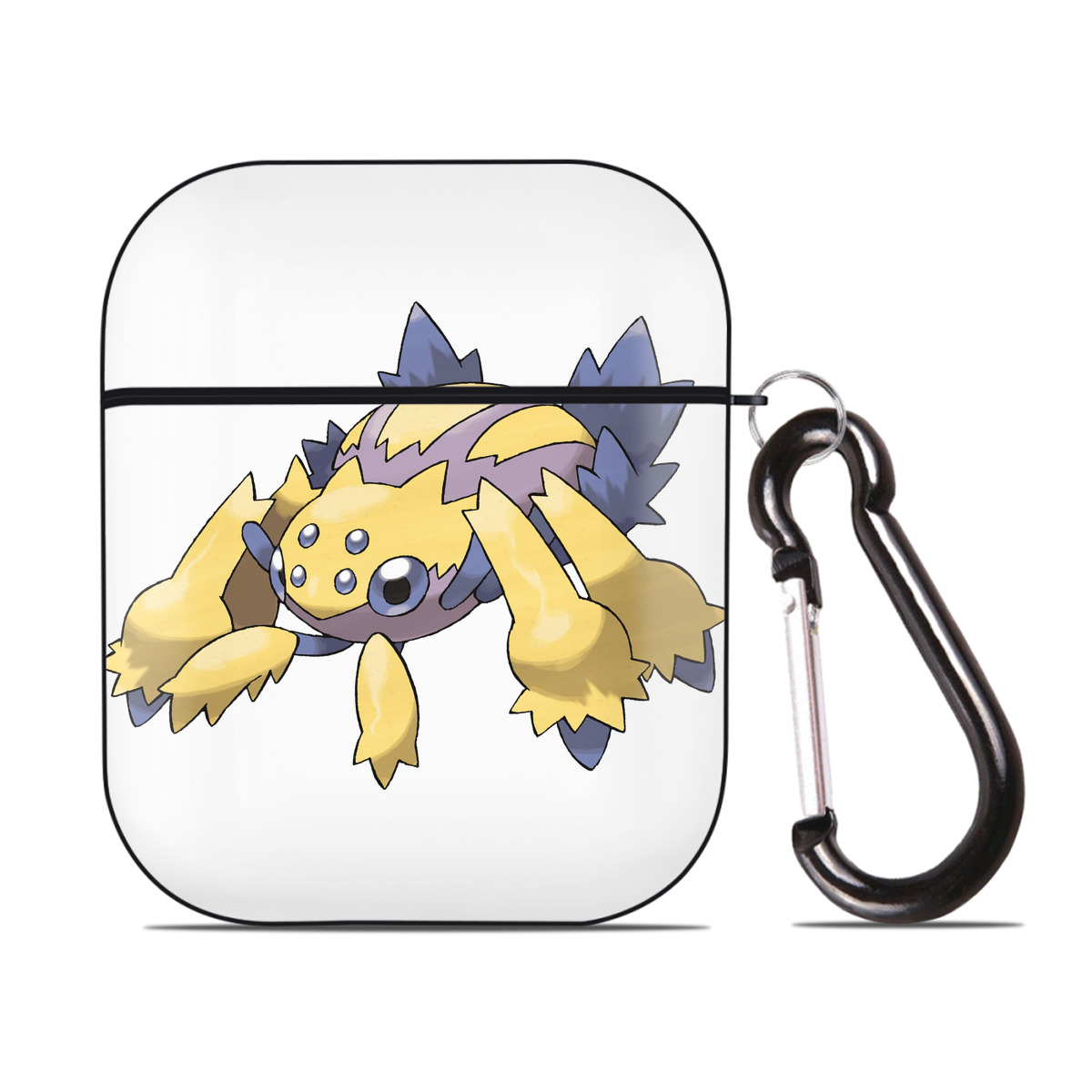 （画像用） ポケットモンスター Pokémon AirPods 第2世代保護ケース ハードシェル ブラック 耐衝撃・防指紋・カラビナ付き