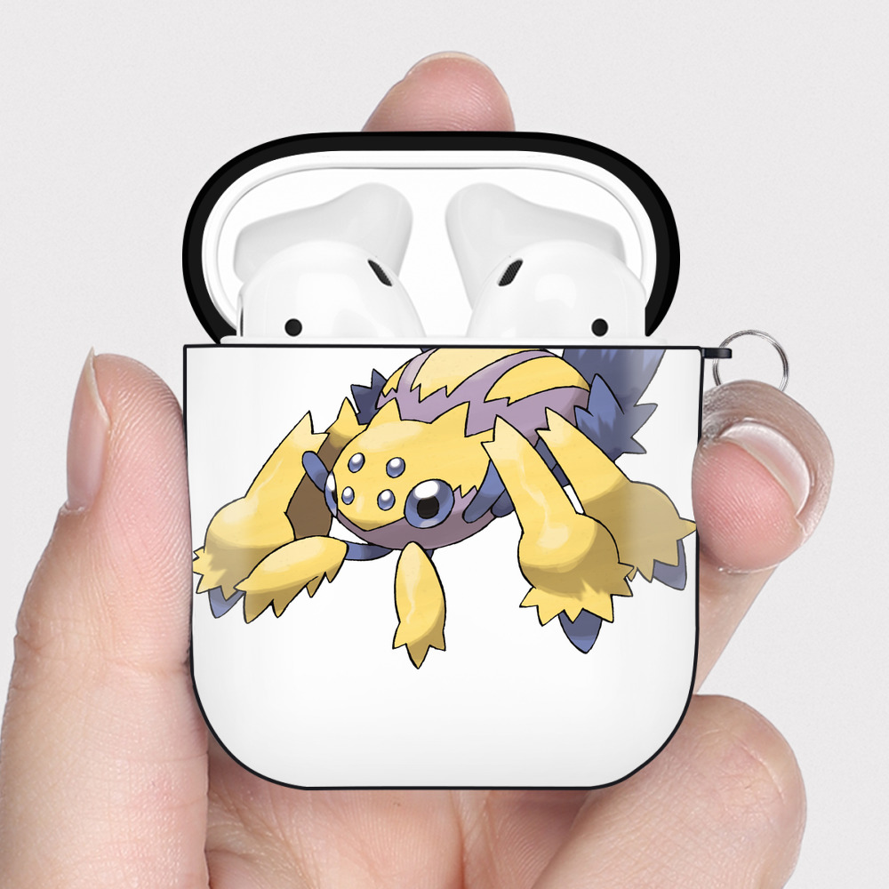 （画像用） ポケットモンスター Pokémon AirPods 第2世代保護ケース ハードシェル ブラック 耐衝撃・防指紋・カラビナ付き