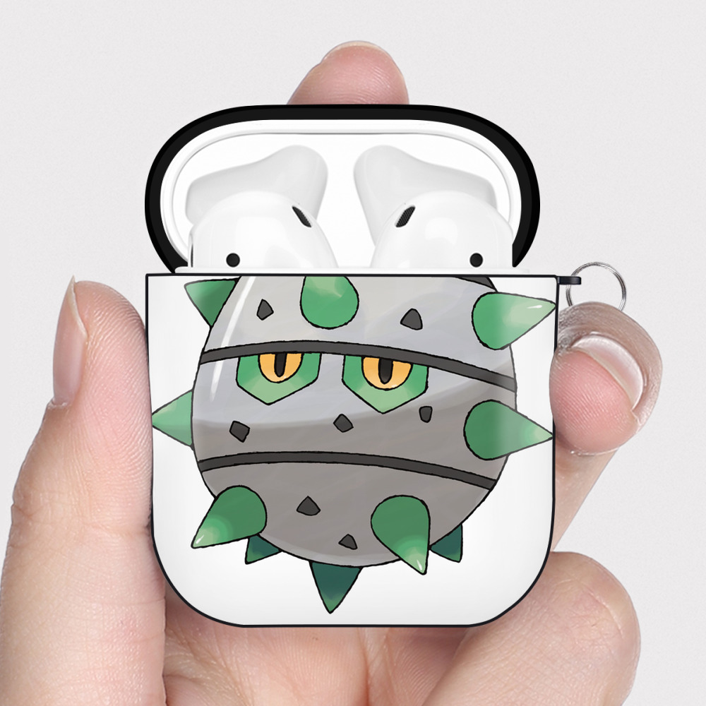 （画像用） ポケットモンスター Pokémon AirPods 第2世代保護ケース ハードシェル ブラック 耐衝撃・防指紋・カラビナ付き