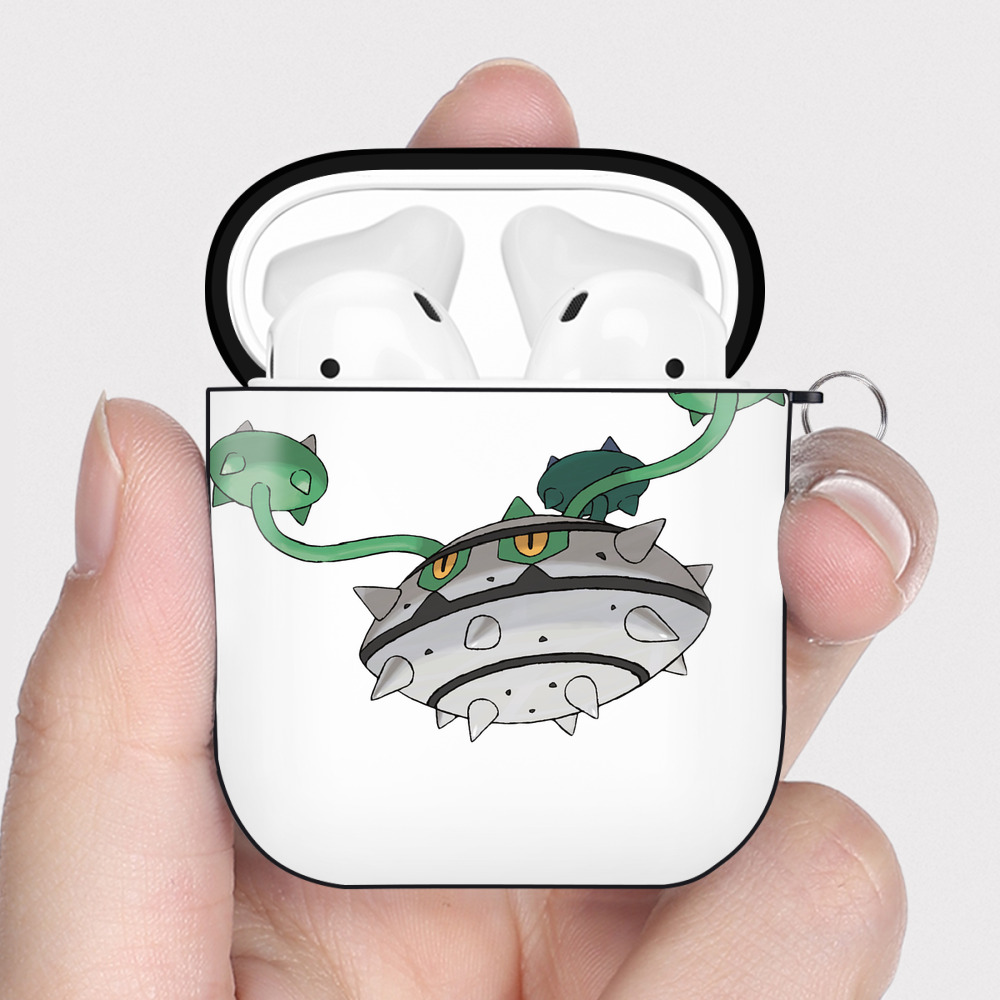 （画像用） ポケットモンスター Pokémon AirPods 第2世代保護ケース ハードシェル ブラック 耐衝撃・防指紋・カラビナ付き