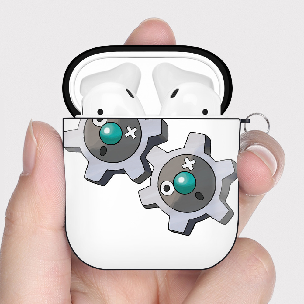 （画像用） ポケットモンスター Pokémon AirPods 第2世代保護ケース ハードシェル ブラック 耐衝撃・防指紋・カラビナ付き