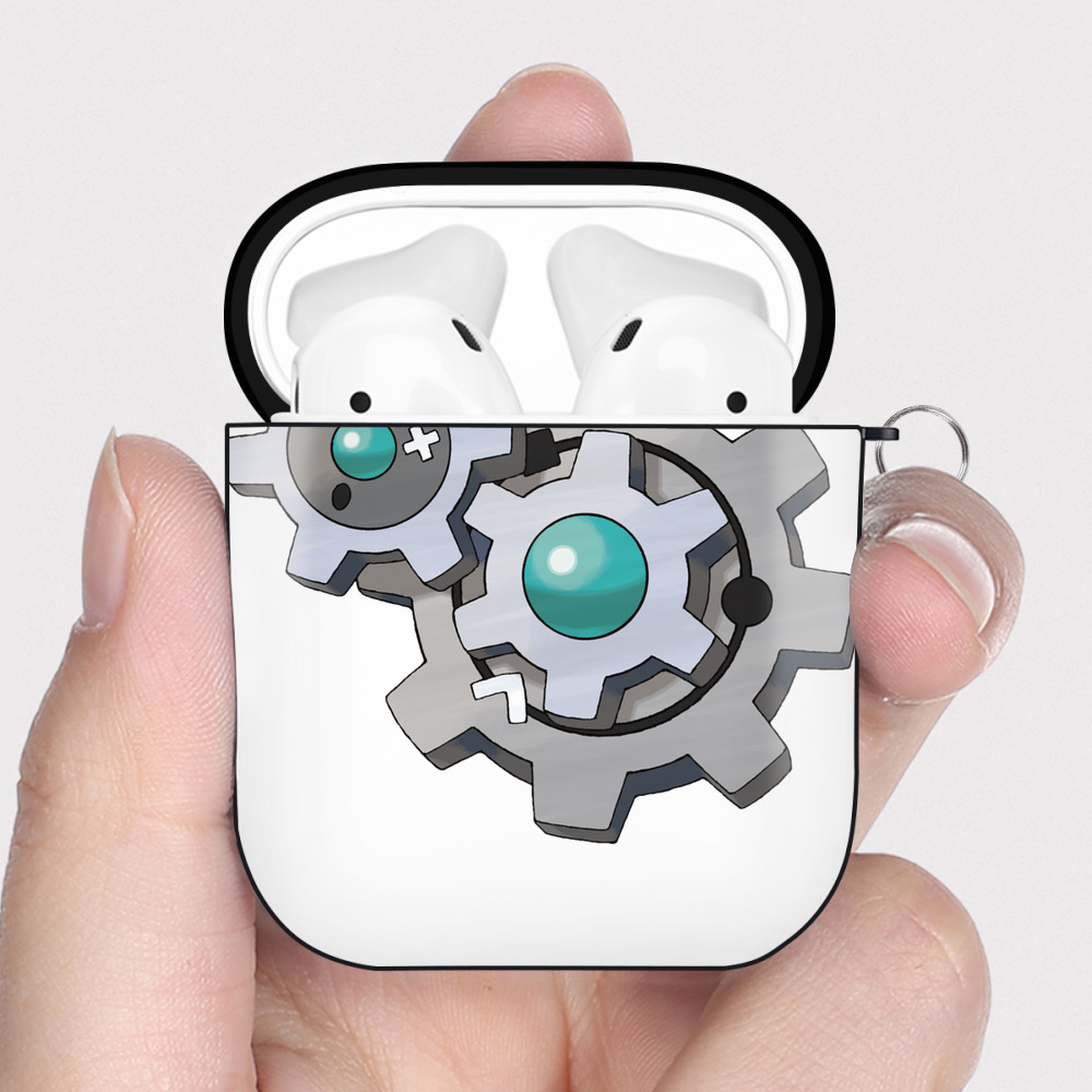 （画像用） ポケットモンスター Pokémon AirPods 第2世代保護ケース ハードシェル ブラック 耐衝撃・防指紋・カラビナ付き