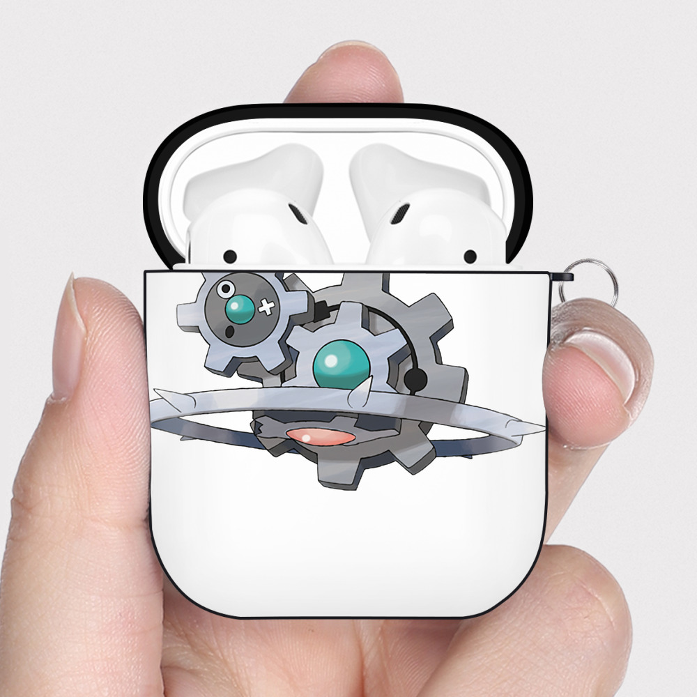 （画像用） ポケットモンスター Pokémon AirPods 第2世代保護ケース ハードシェル ブラック 耐衝撃・防指紋・カラビナ付き