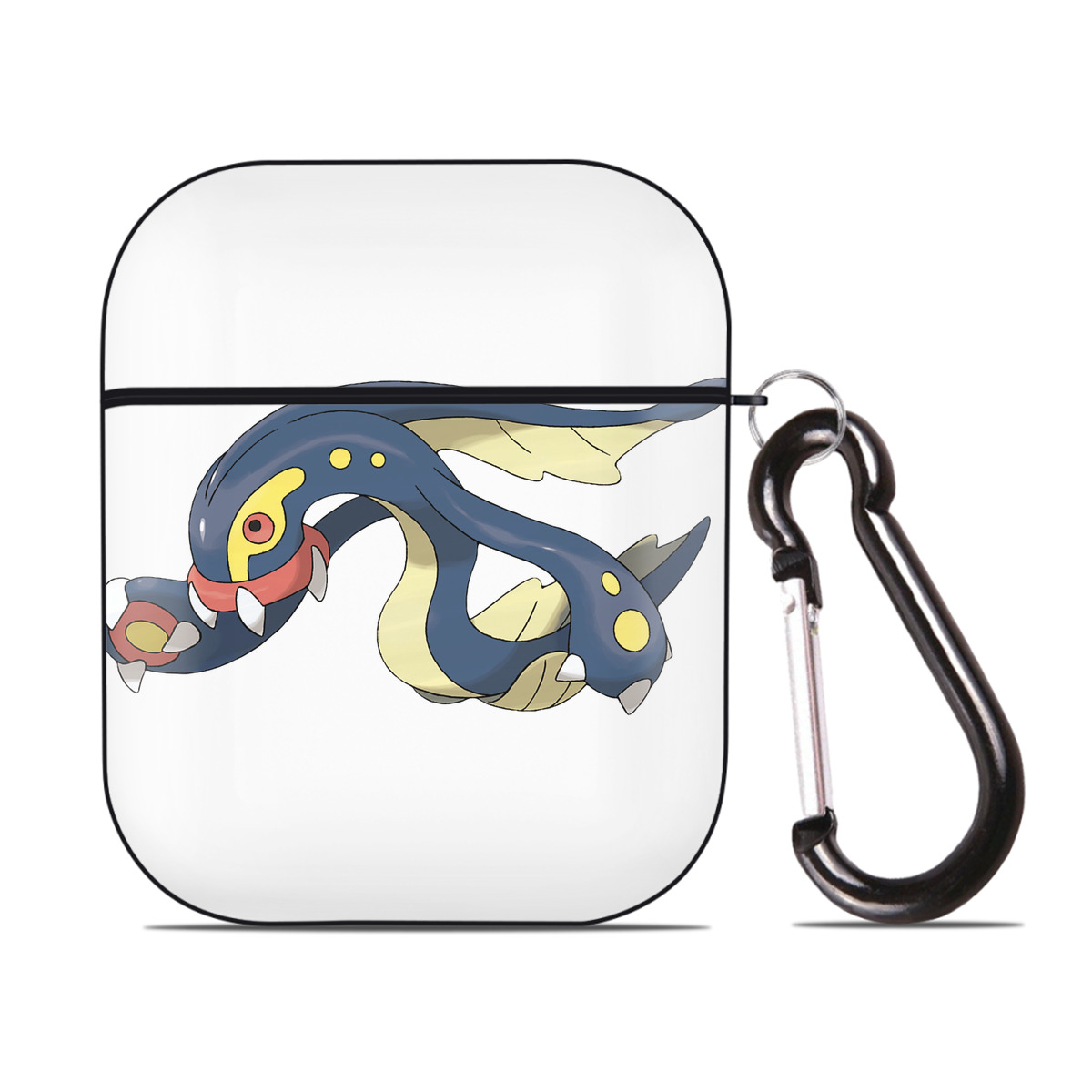 （画像用） ポケットモンスター Pokémon AirPods 第2世代保護ケース ハードシェル ブラック 耐衝撃・防指紋・カラビナ付き