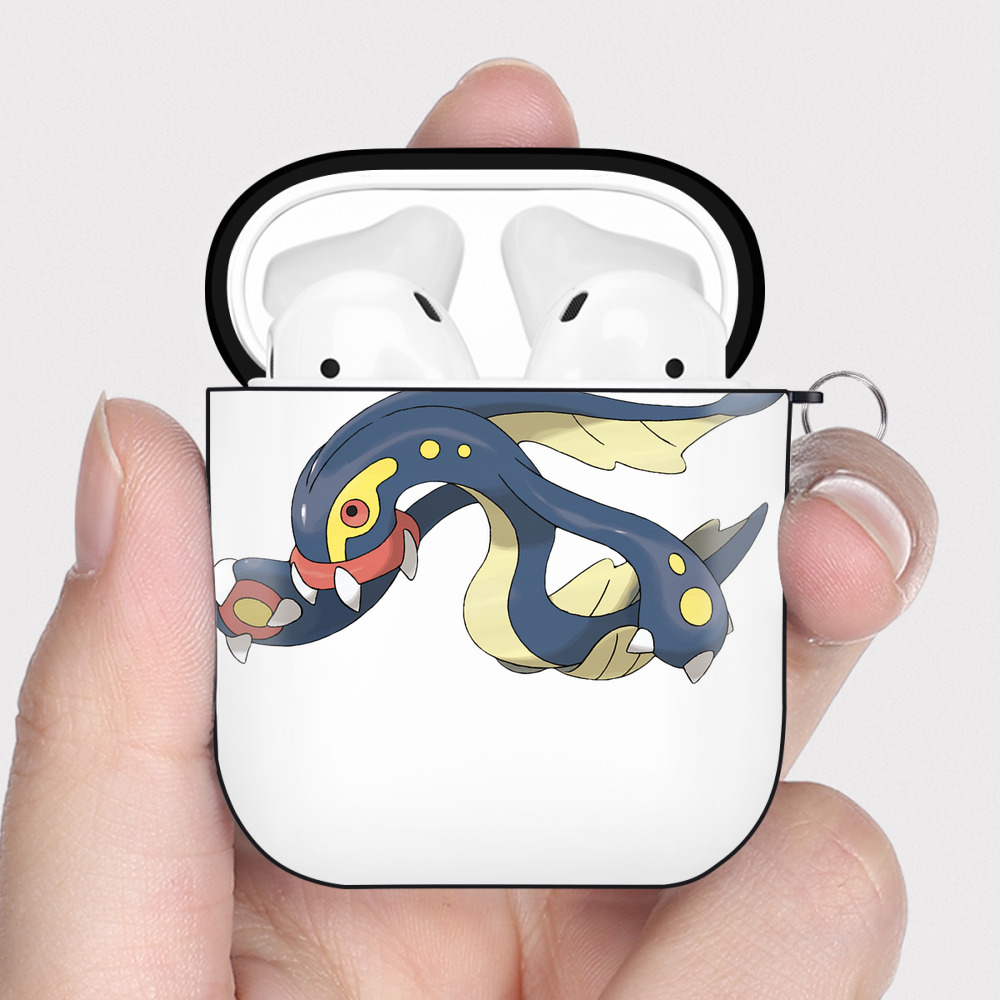 （画像用） ポケットモンスター Pokémon AirPods 第2世代保護ケース ハードシェル ブラック 耐衝撃・防指紋・カラビナ付き