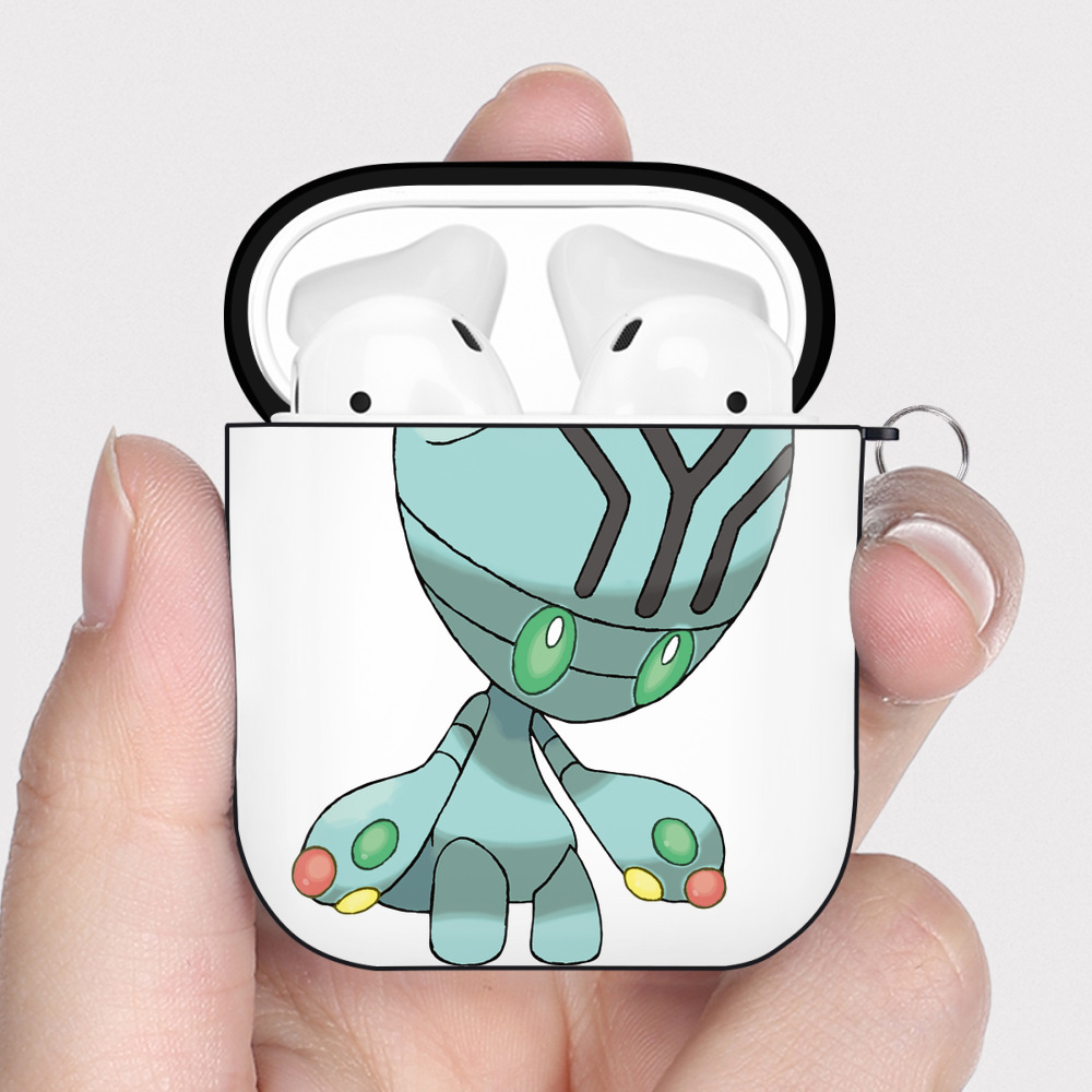 （画像用） ポケットモンスター Pokémon AirPods 第2世代保護ケース ハードシェル ブラック 耐衝撃・防指紋・カラビナ付き