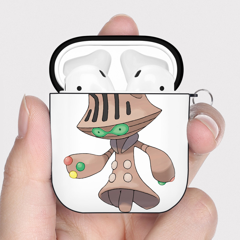 （画像用） ポケットモンスター Pokémon AirPods 第2世代保護ケース ハードシェル ブラック 耐衝撃・防指紋・カラビナ付き
