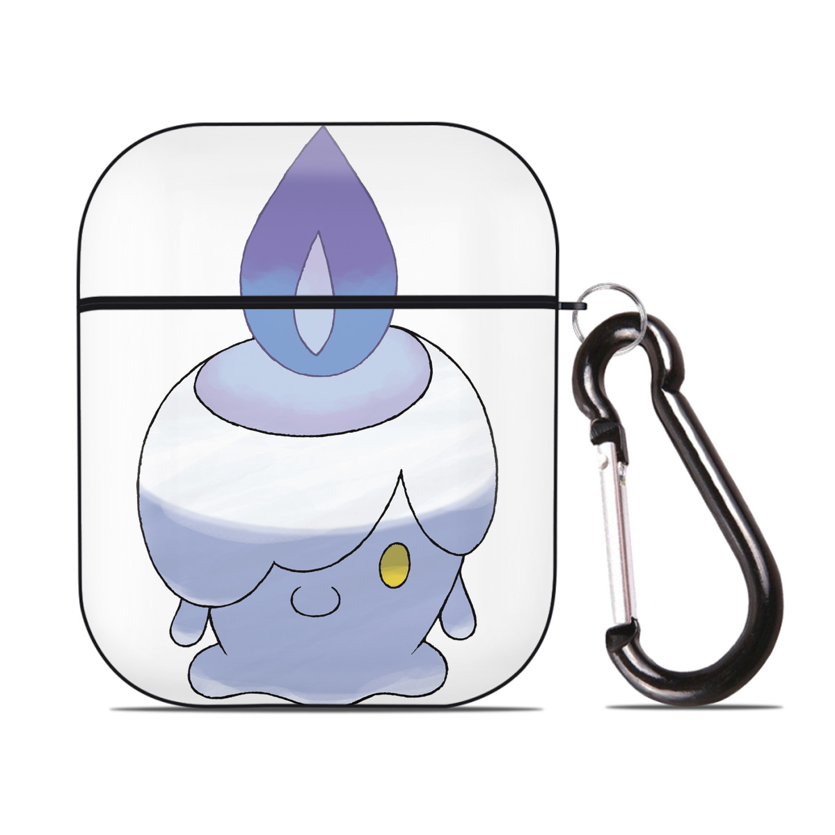 （画像用） ポケットモンスター Pokémon AirPods 第2世代保護ケース ハードシェル ブラック 耐衝撃・防指紋・カラビナ付き