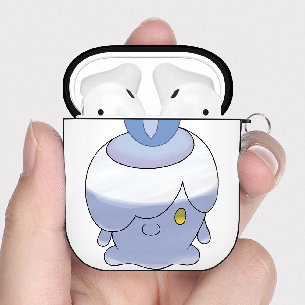 （画像用） ポケットモンスター Pokémon AirPods 第2世代保護ケース ハードシェル ブラック 耐衝撃・防指紋・カラビナ付き