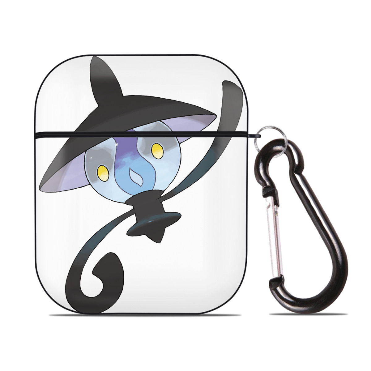 （画像用） ポケットモンスター Pokémon AirPods 第2世代保護ケース ハードシェル ブラック 耐衝撃・防指紋・カラビナ付き