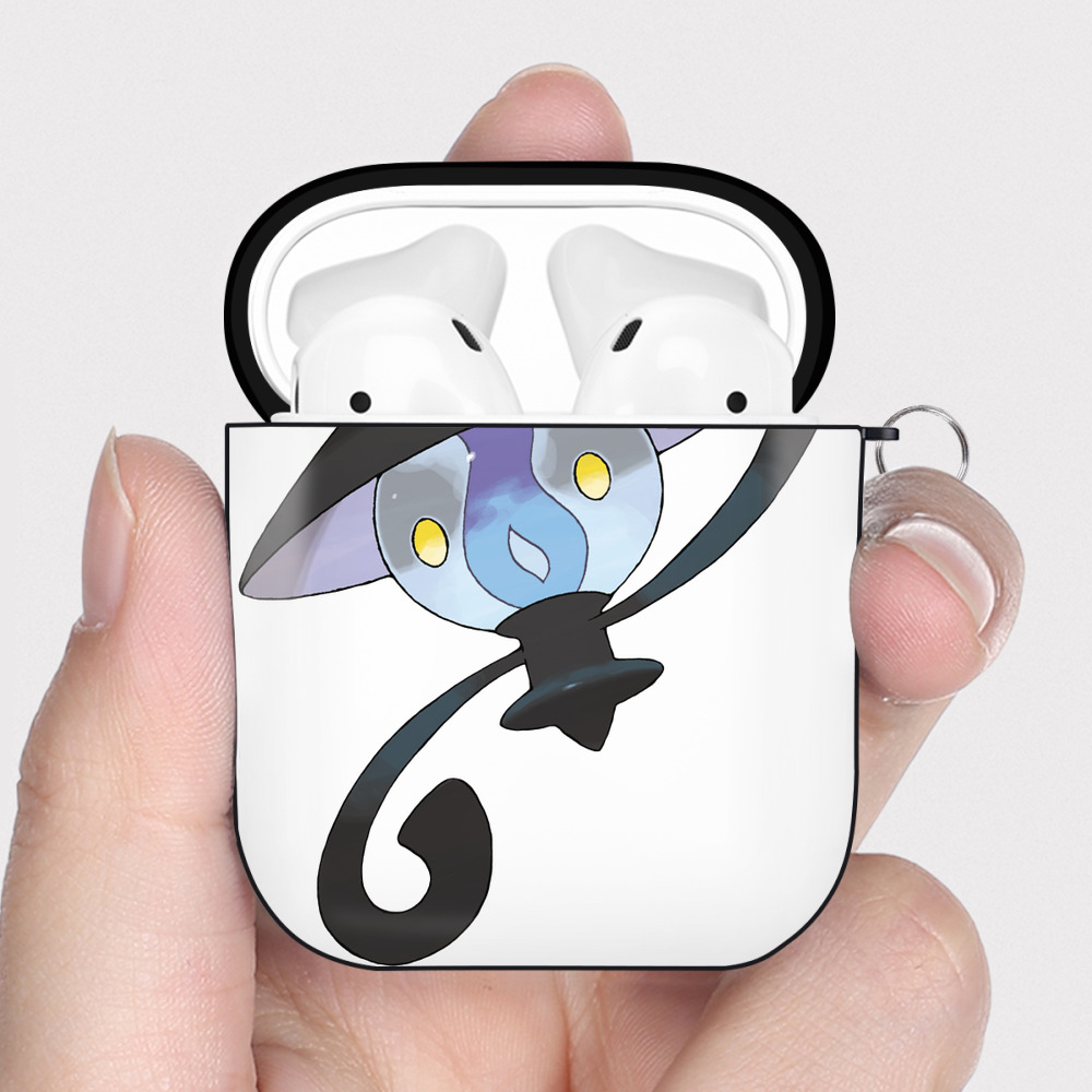 （画像用） ポケットモンスター Pokémon AirPods 第2世代保護ケース ハードシェル ブラック 耐衝撃・防指紋・カラビナ付き