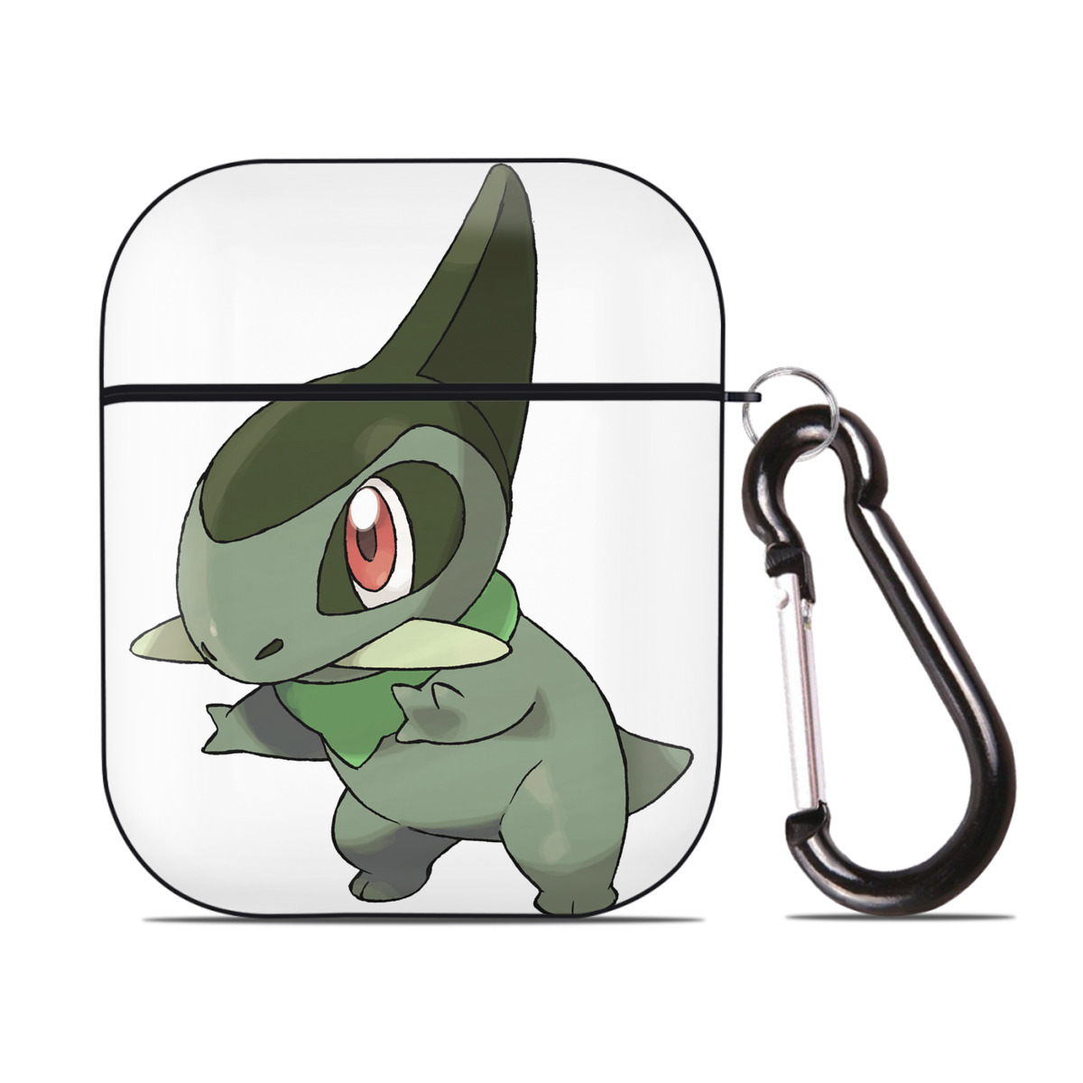 （画像用） ポケットモンスター Pokémon AirPods 第2世代保護ケース ハードシェル ブラック 耐衝撃・防指紋・カラビナ付き