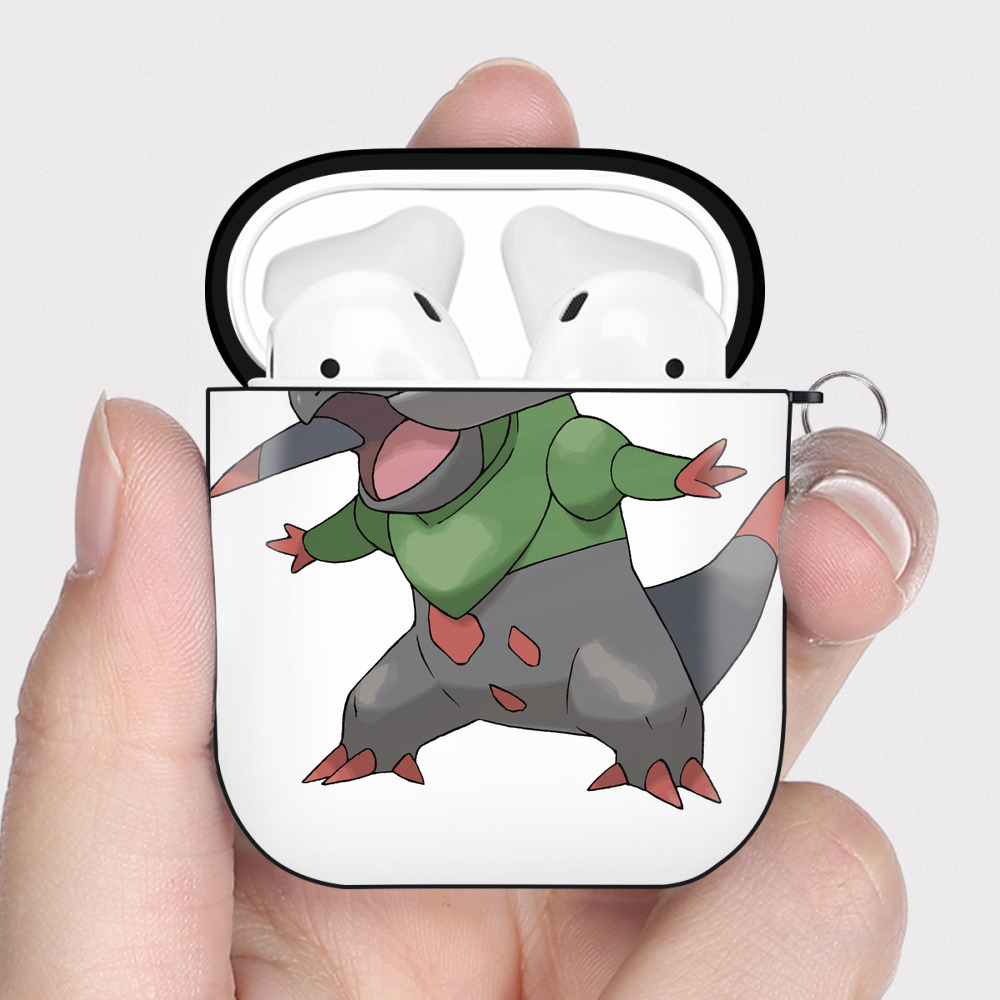 （画像用） ポケットモンスター Pokémon AirPods 第2世代保護ケース ハードシェル ブラック 耐衝撃・防指紋・カラビナ付き