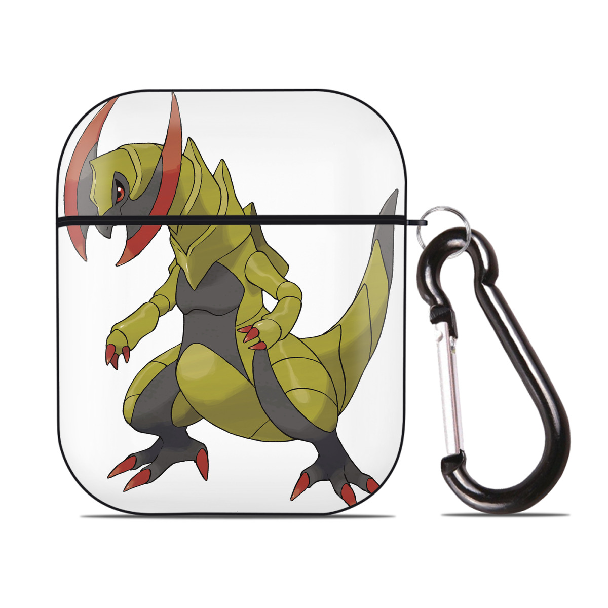 （画像用） ポケットモンスター Pokémon AirPods 第2世代保護ケース ハードシェル ブラック 耐衝撃・防指紋・カラビナ付き