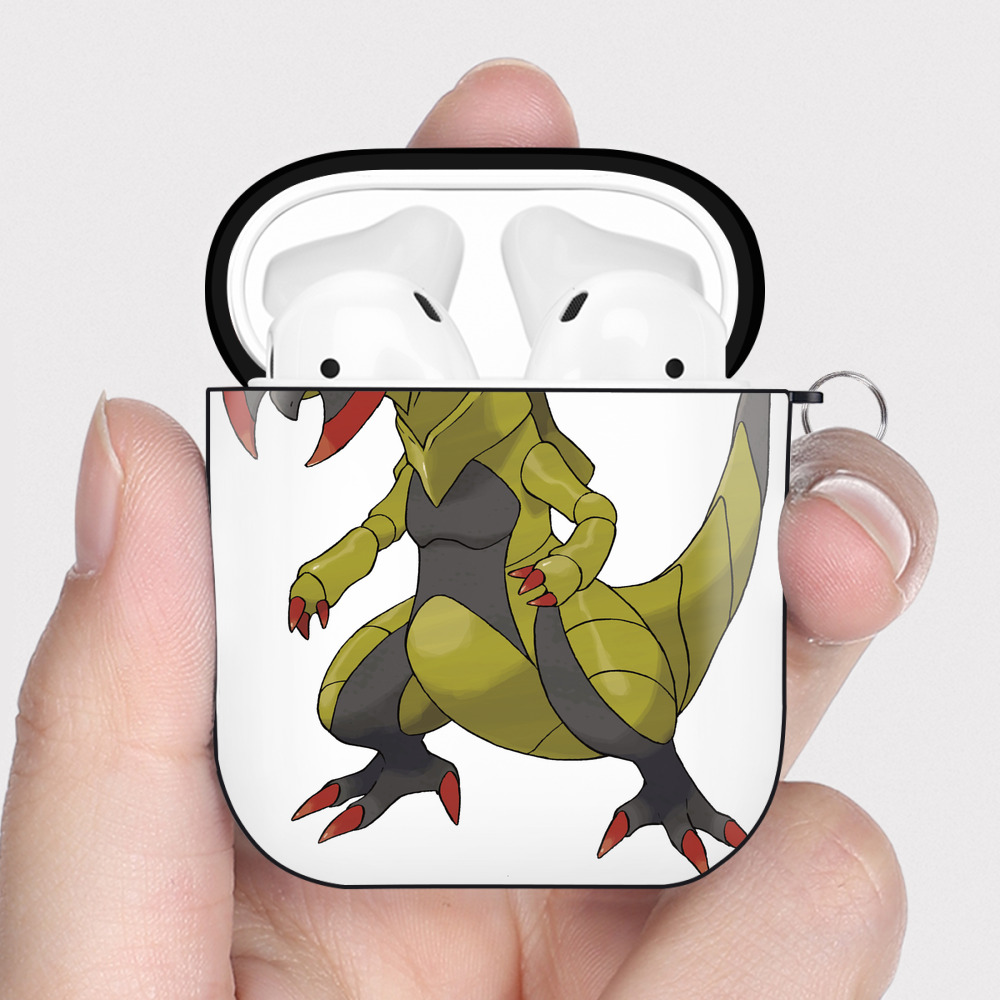 （画像用） ポケットモンスター Pokémon AirPods 第2世代保護ケース ハードシェル ブラック 耐衝撃・防指紋・カラビナ付き