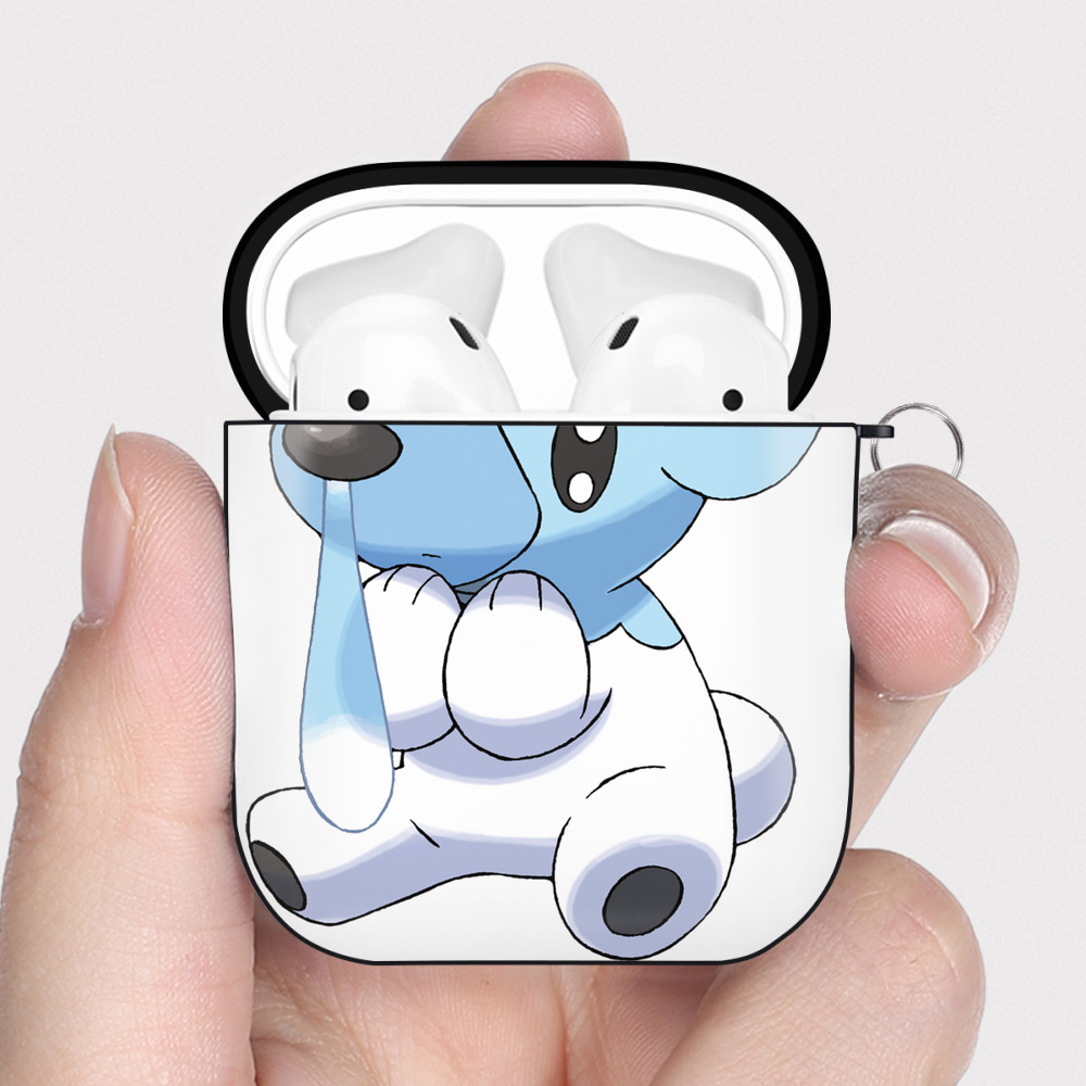 （画像用） ポケットモンスター Pokémon AirPods 第2世代保護ケース ハードシェル ブラック 耐衝撃・防指紋・カラビナ付き